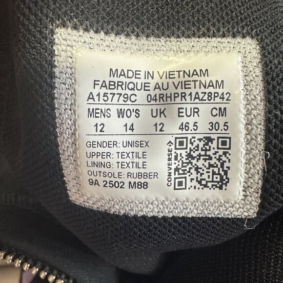 Converse CTAS XXHi Pride Men size 12 Black Multicolored Canvas Shoes - Picture 7 of 7